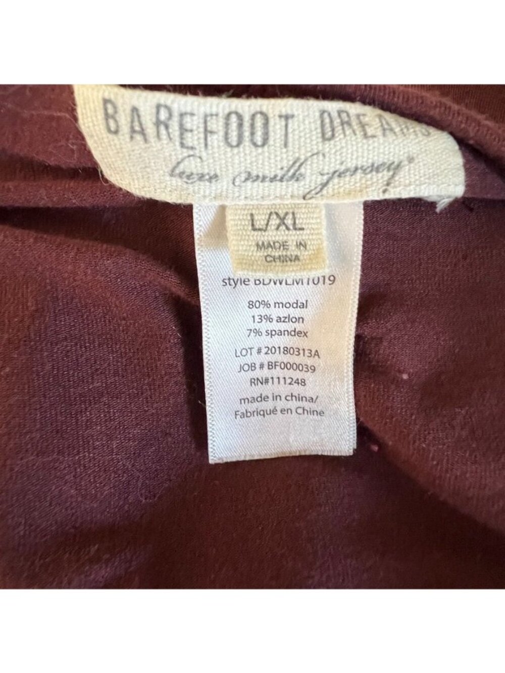 Barefoot Dreams Luxe Milk Jersey Caftan L/XL Paradise Cove Caftan Buttery Soft - Picture 5 of 9